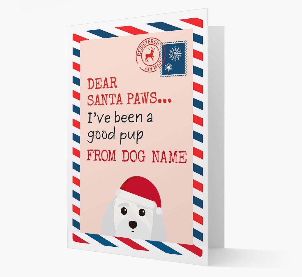 'Dear Santa' Card with your {breedFullName} Christmas Icon