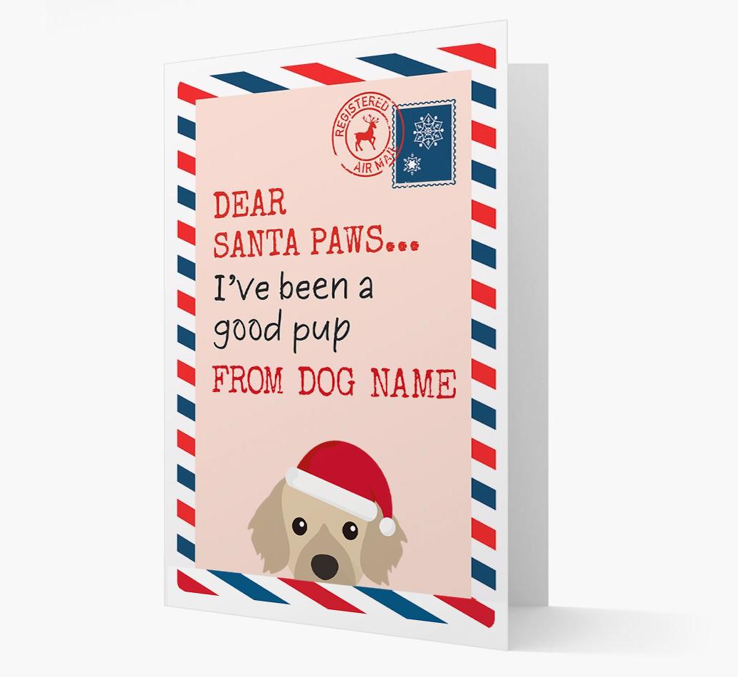 'Dear Santa' Card with your {breedFullName} Christmas Icon