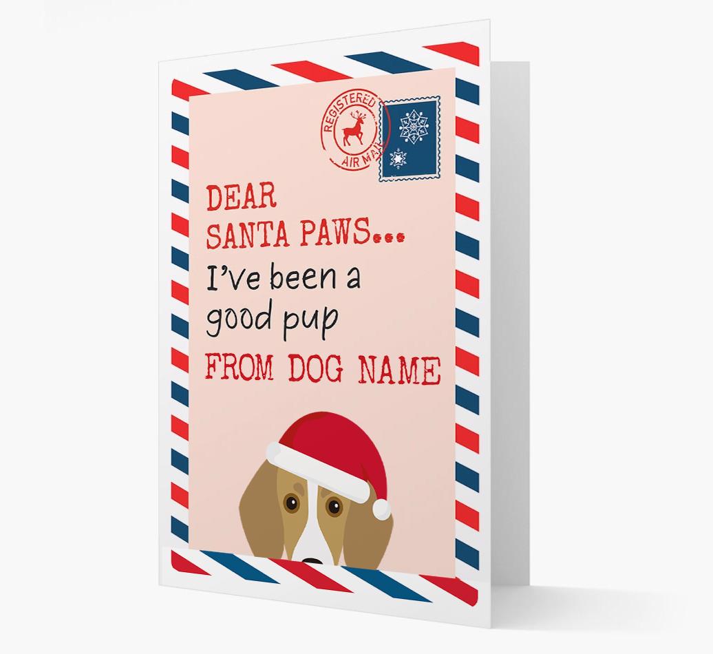 'Dear Santa' Card with your {breedFullName} Christmas Icon