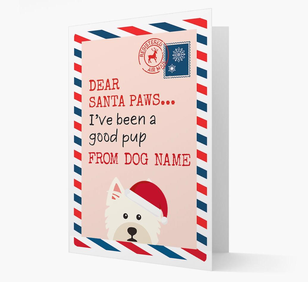 'Dear Santa' Card with your {breedFullName} Christmas Icon