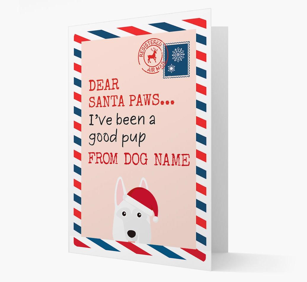'Dear Santa' Card with your {breedFullName} Christmas Icon