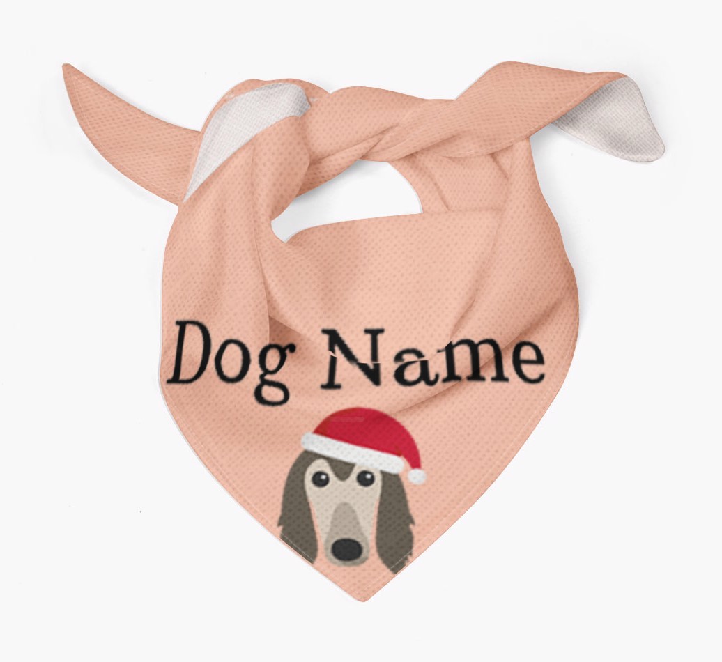 Peeking Christmas Icon: Personalized {breedFullName} Bandana