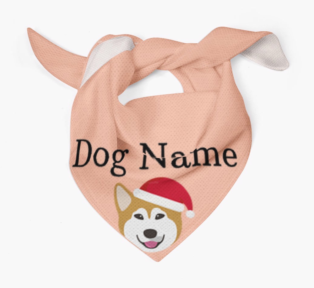 Peeking Christmas Icon: Personalized {breedFullName} Bandana