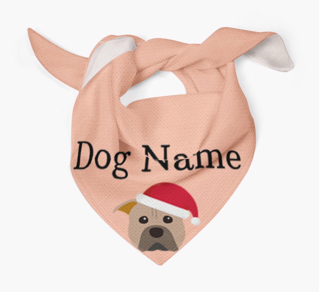 Peeking Christmas Icon: Personalised {breedFullName} Bandana