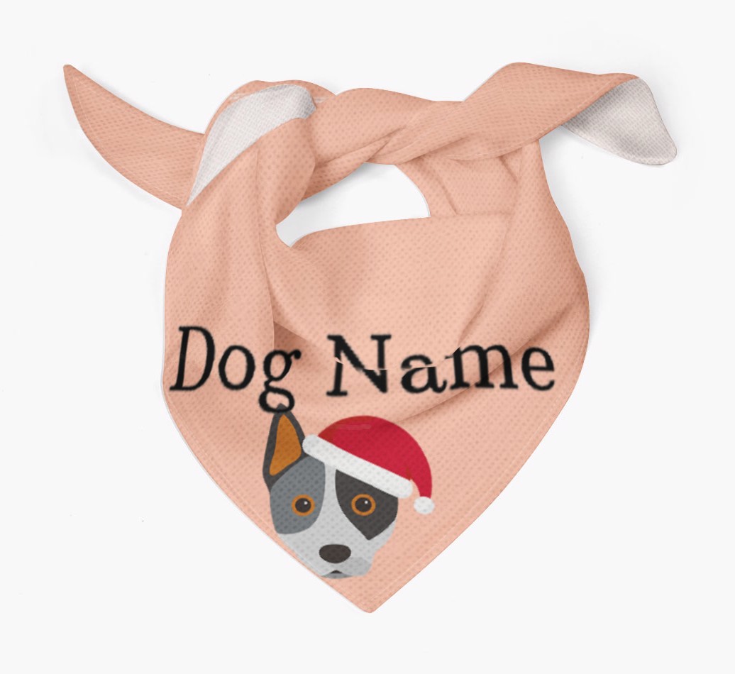 Peeking Christmas Icon: Personalized {breedFullName} Bandana
