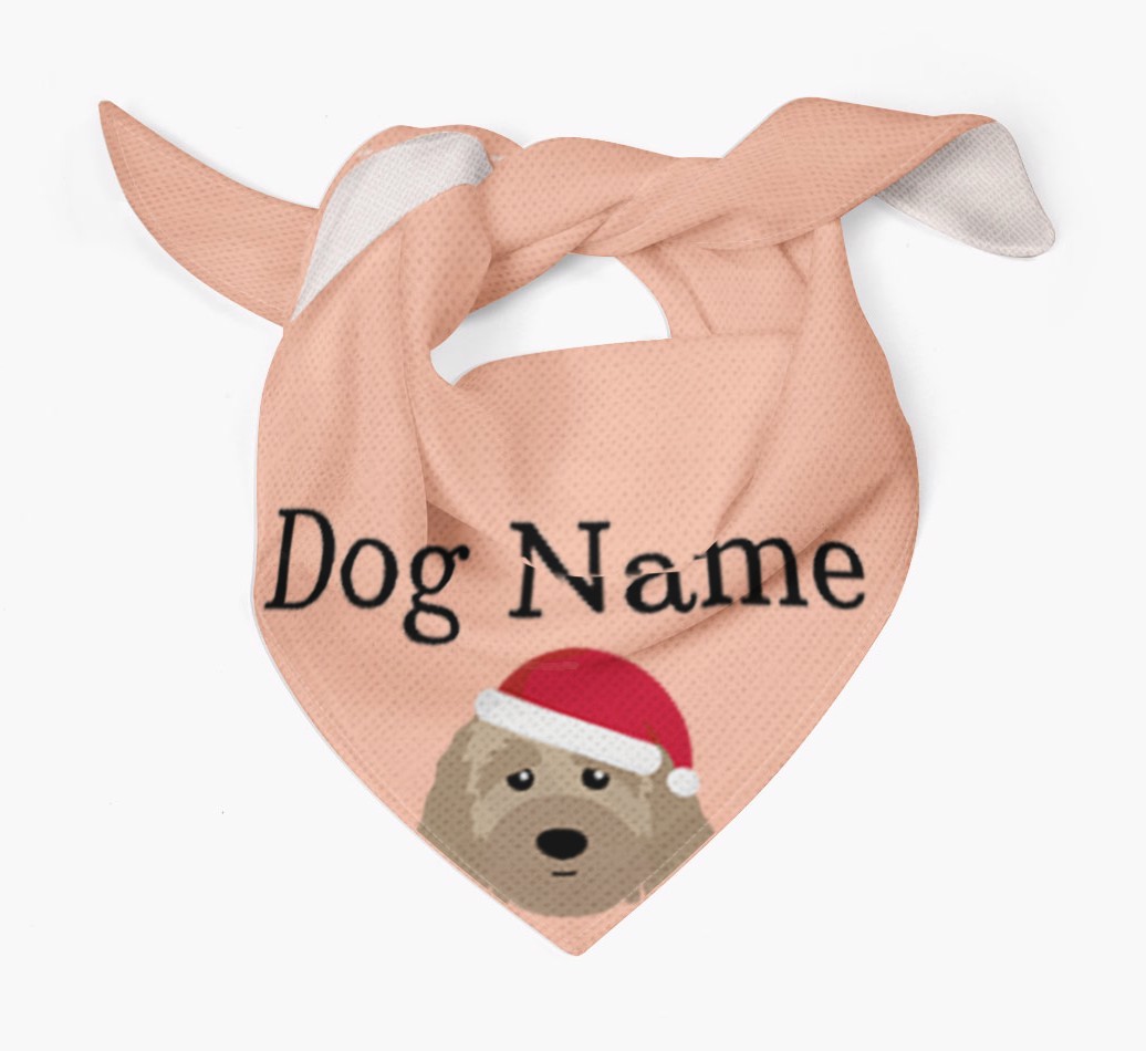 Peeking Christmas Icon: Personalized {breedFullName} Bandana