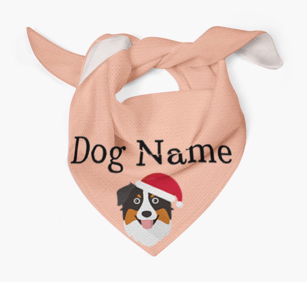 Peeking Christmas Icon: Personalised {breedFullName} Bandana