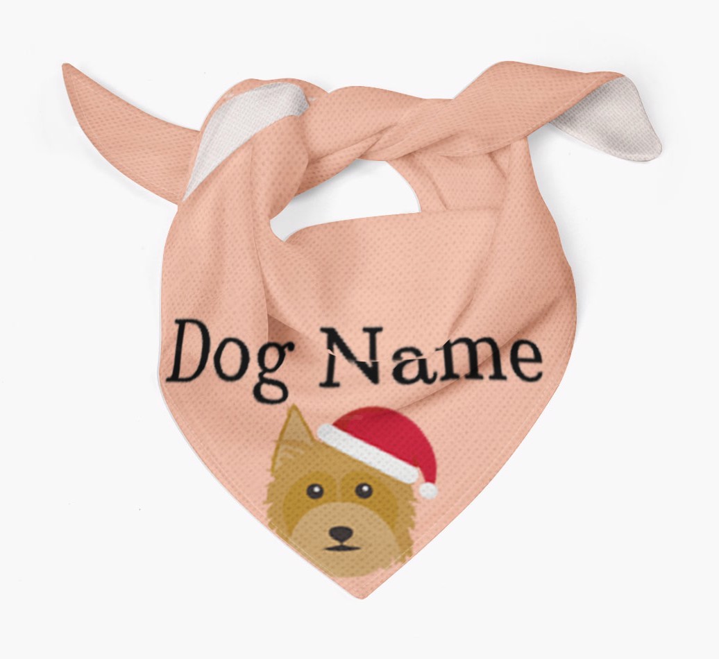 Peeking Christmas Icon: Personalized {breedFullName} Bandana