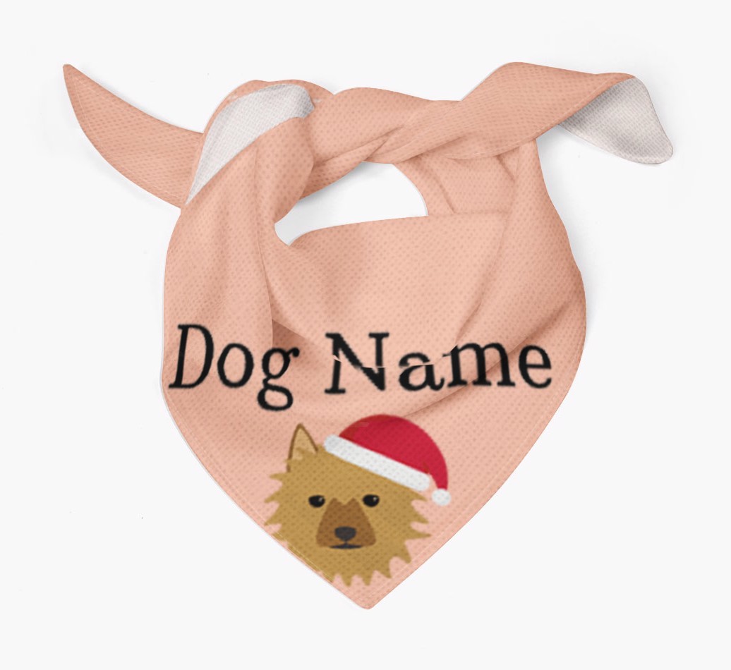 Peeking Christmas Icon: Personalized {breedFullName} Bandana