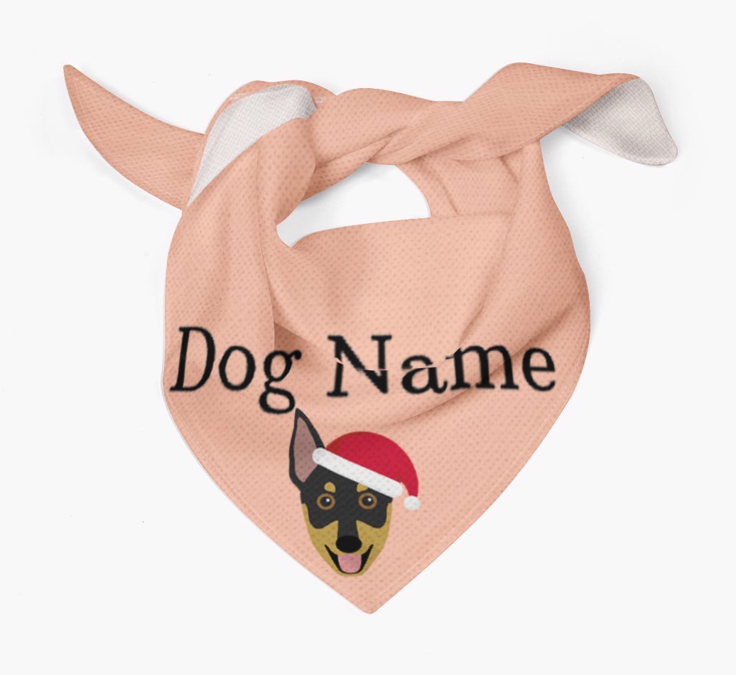 Peeking Christmas Icon: Personalized {breedFullName} Bandana