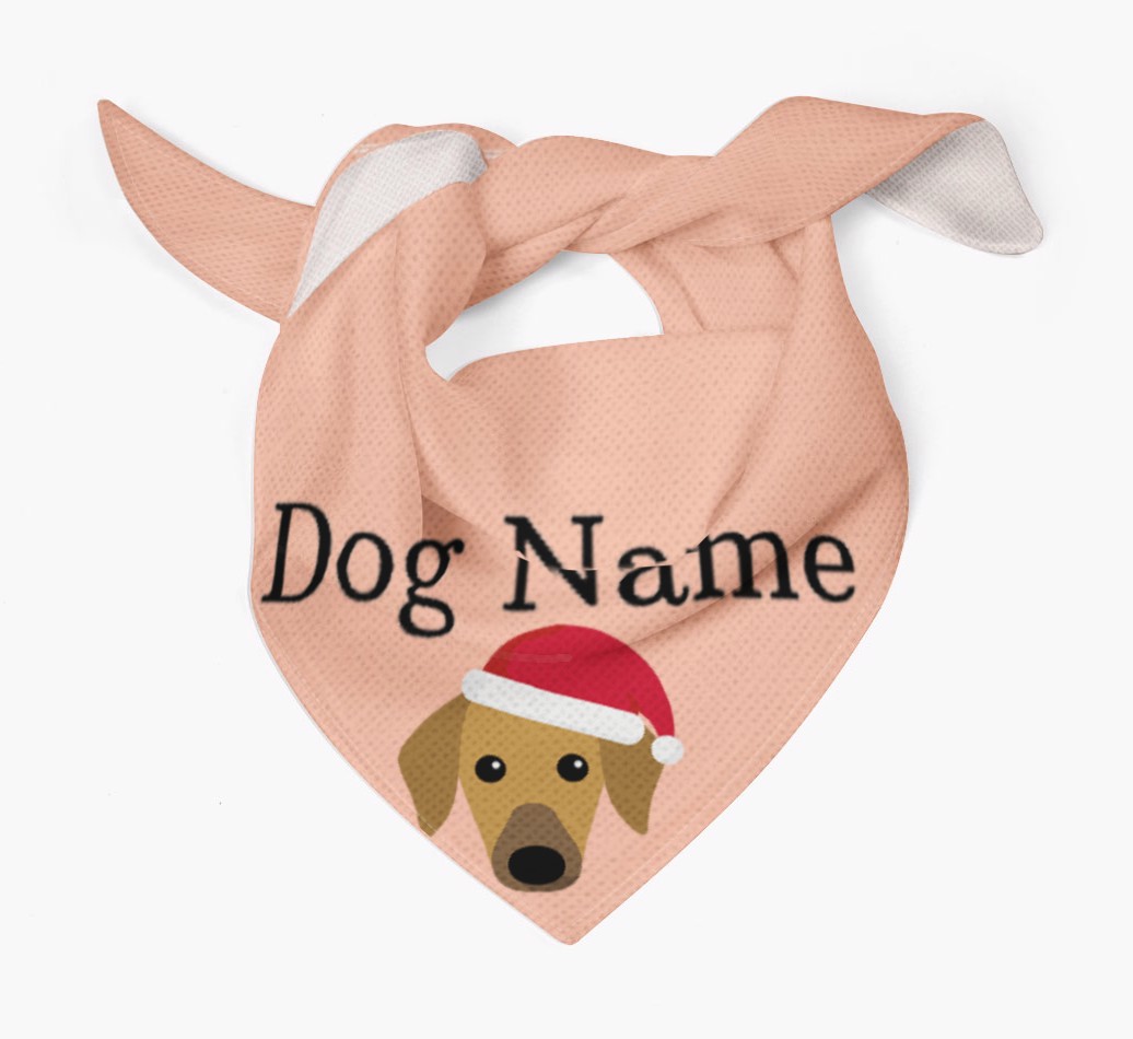 Peeking Christmas Icon: Personalised {breedFullName} Bandana