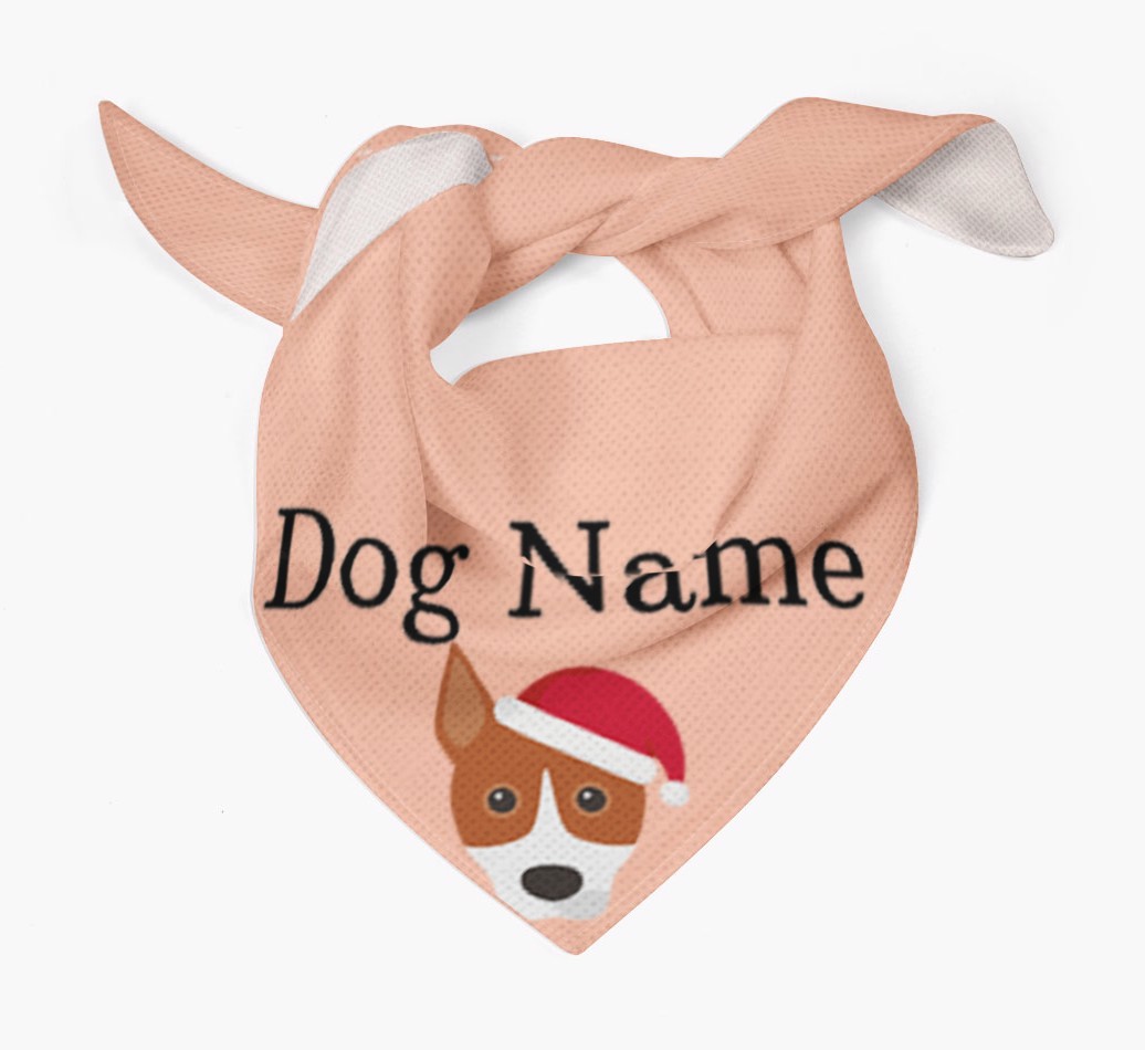 Peeking Christmas Icon: Personalized {breedFullName} Bandana
