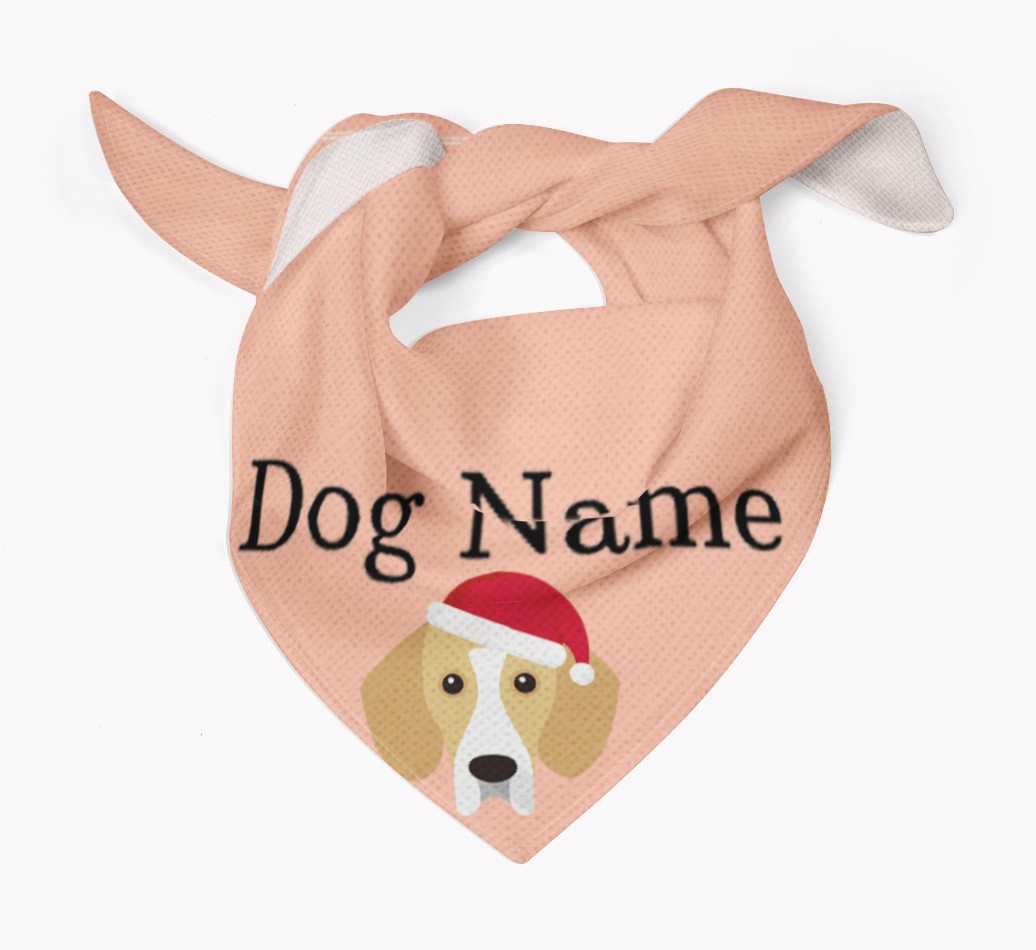 Peeking Christmas Icon: Personalized {breedFullName} Bandana