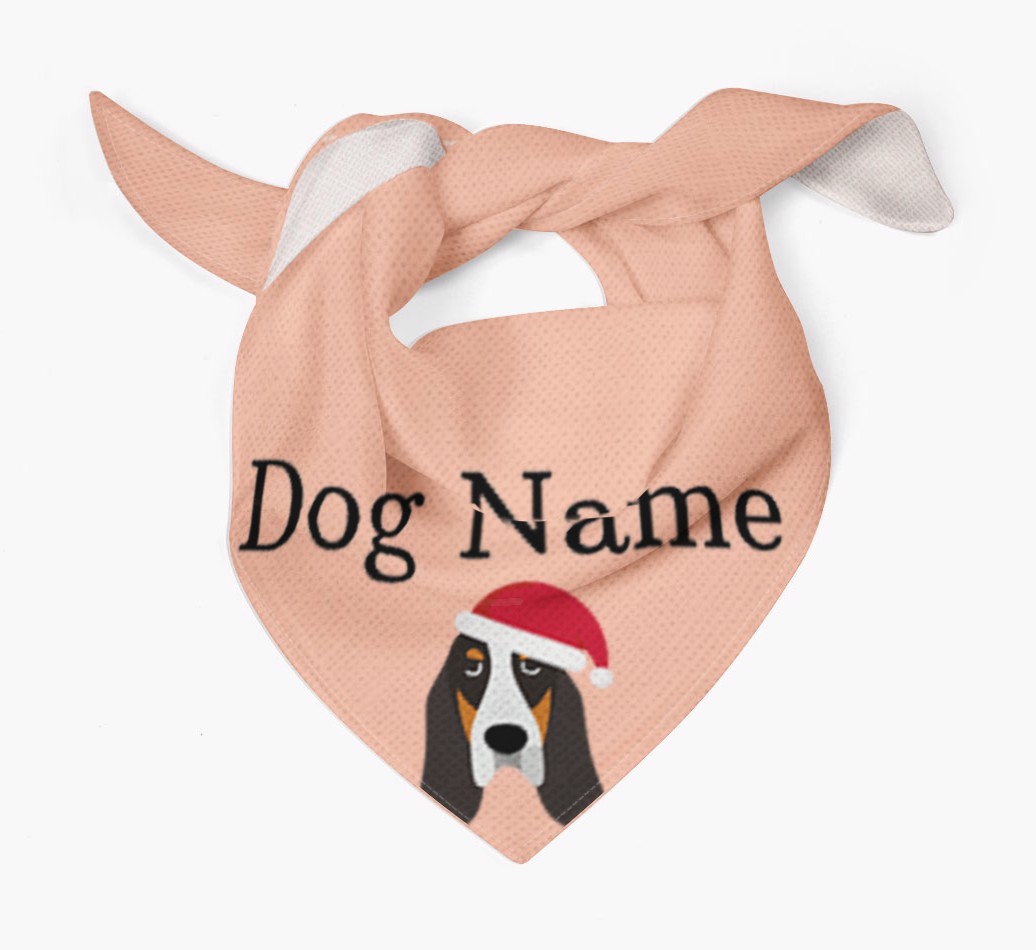 Peeking Christmas Icon: Personalized {breedFullName} Bandana