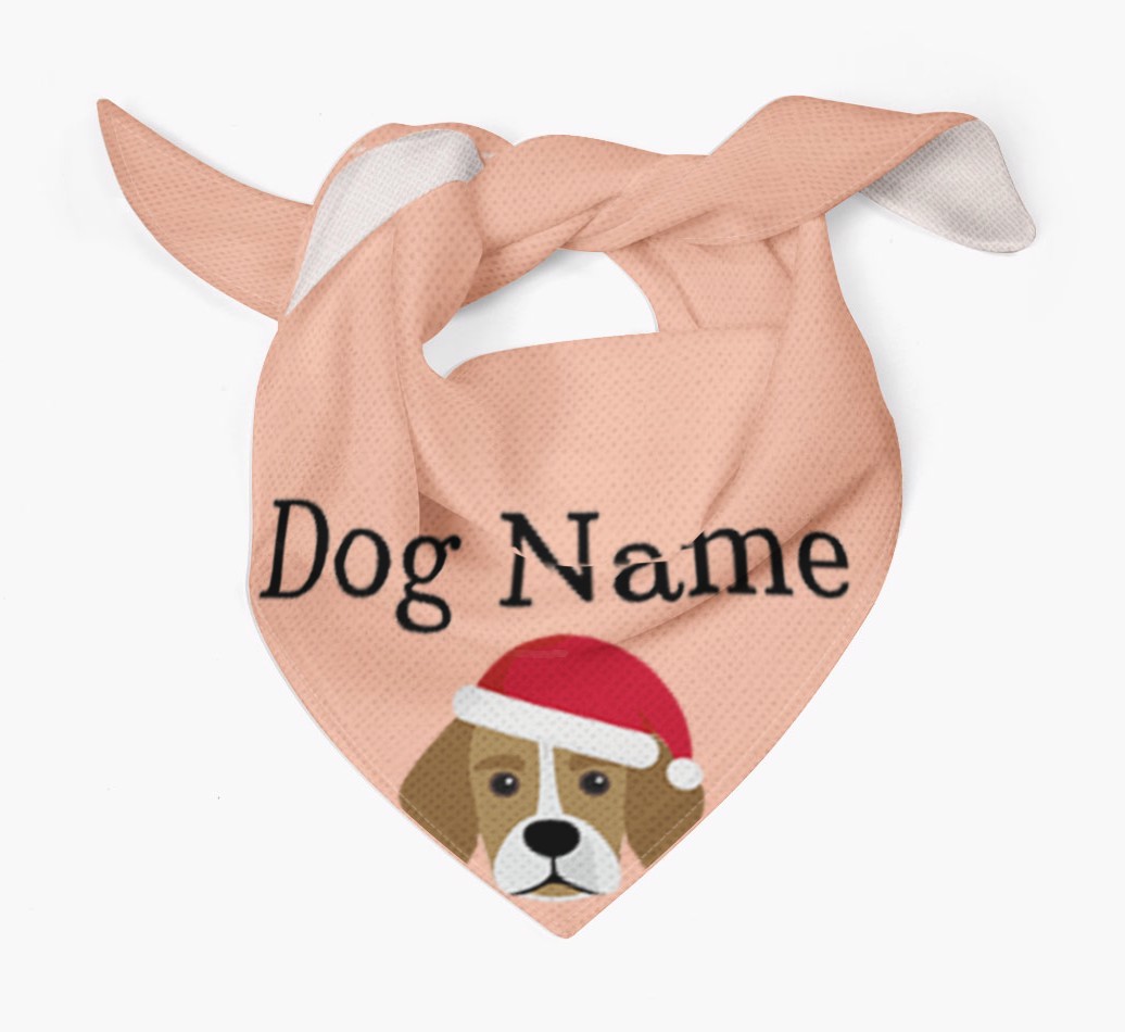 Peeking Christmas Icon: Personalized {breedFullName} Bandana