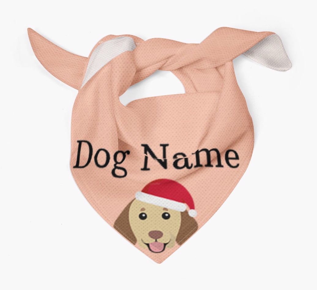 Peeking Christmas Icon: Personalized {breedFullName} Bandana