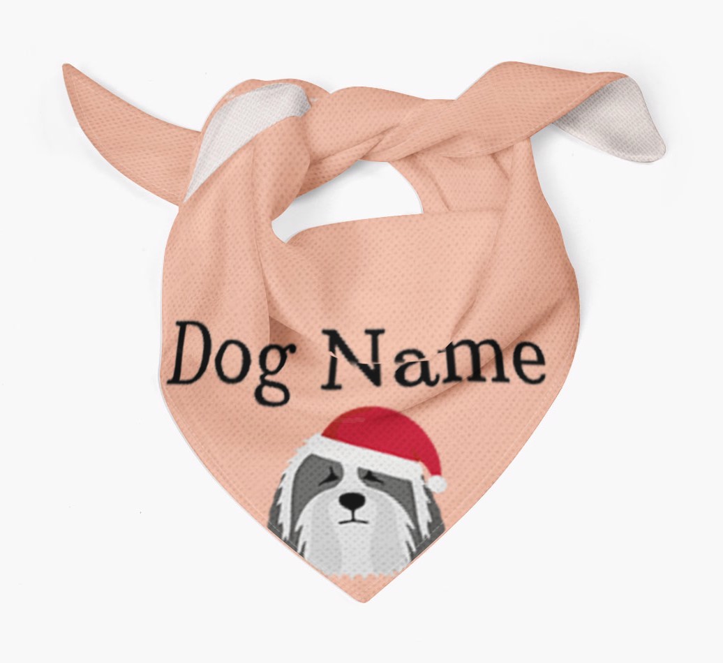 Peeking Christmas Icon: Personalized {breedFullName} Bandana