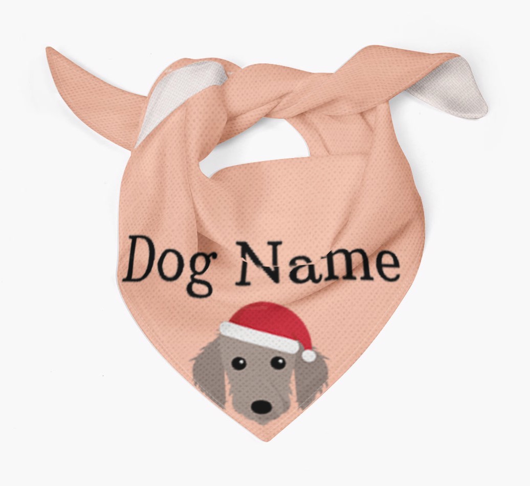 Peeking Christmas Icon: Personalized {breedFullName} Bandana
