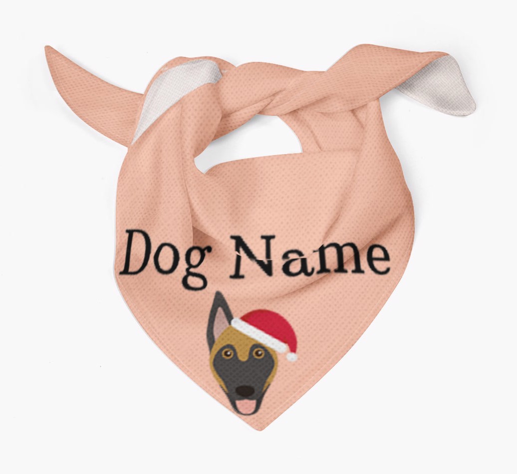 Peeking Christmas Icon: Personalized {breedFullName} Bandana