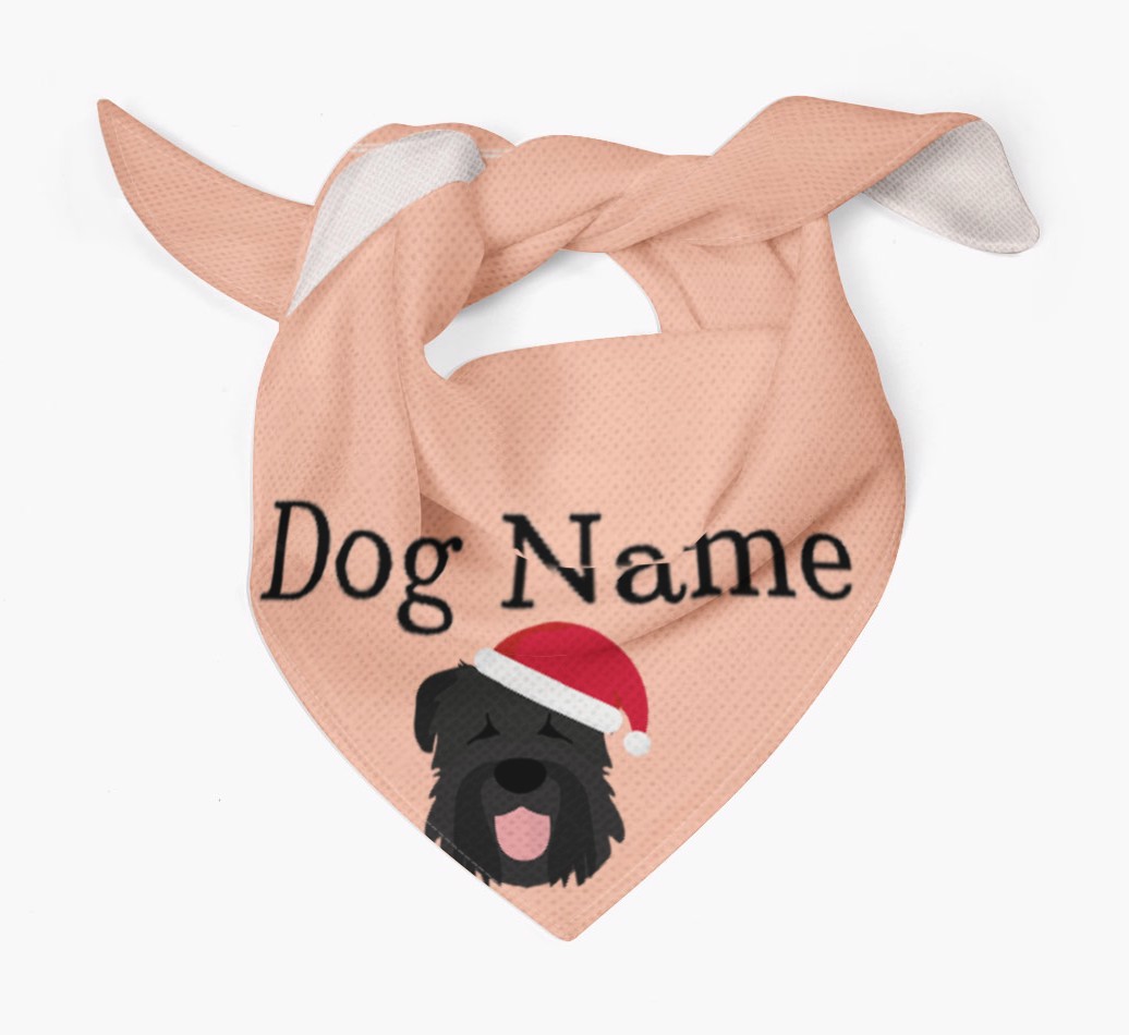 Peeking Christmas Icon: Personalized {breedFullName} Bandana