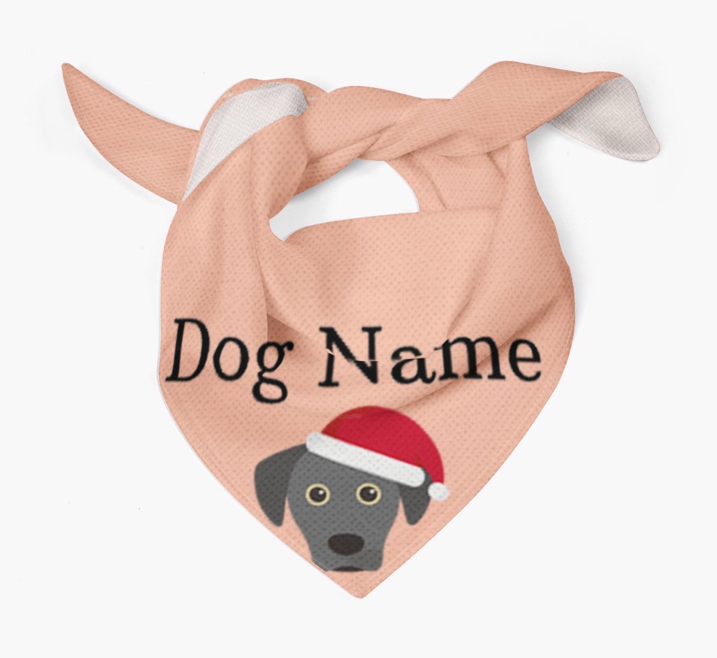 Peeking Christmas Icon: Personalized {breedFullName} Bandana