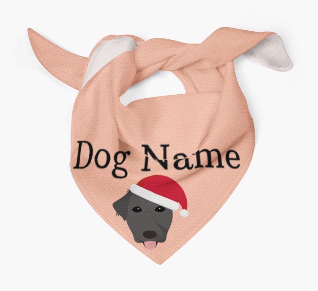 Peeking Christmas Icon: Personalized {breedFullName} Bandana