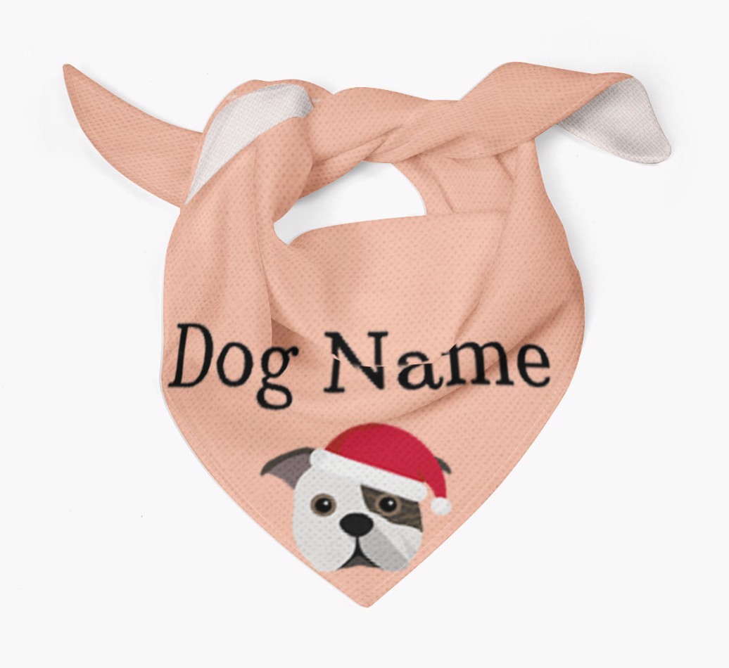 Peeking Christmas Icon: Personalized {breedFullName} Bandana
