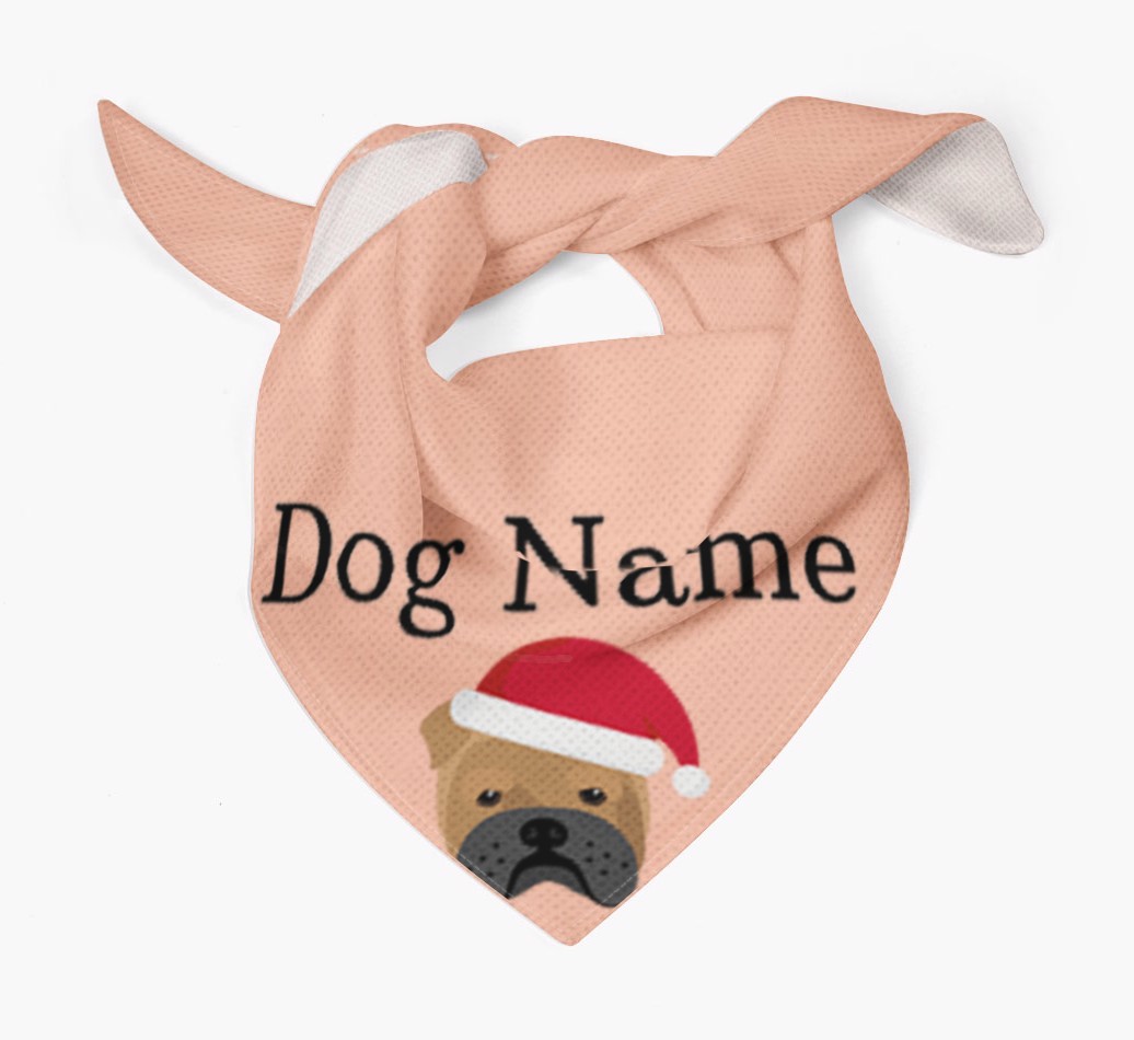 Peeking Christmas Icon: Personalized {breedFullName} Bandana