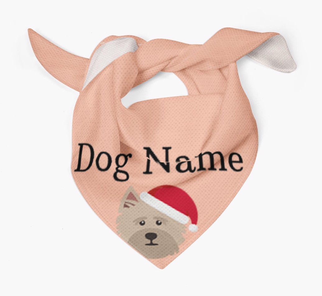 Peeking Christmas Icon: Personalized {breedFullName} Bandana