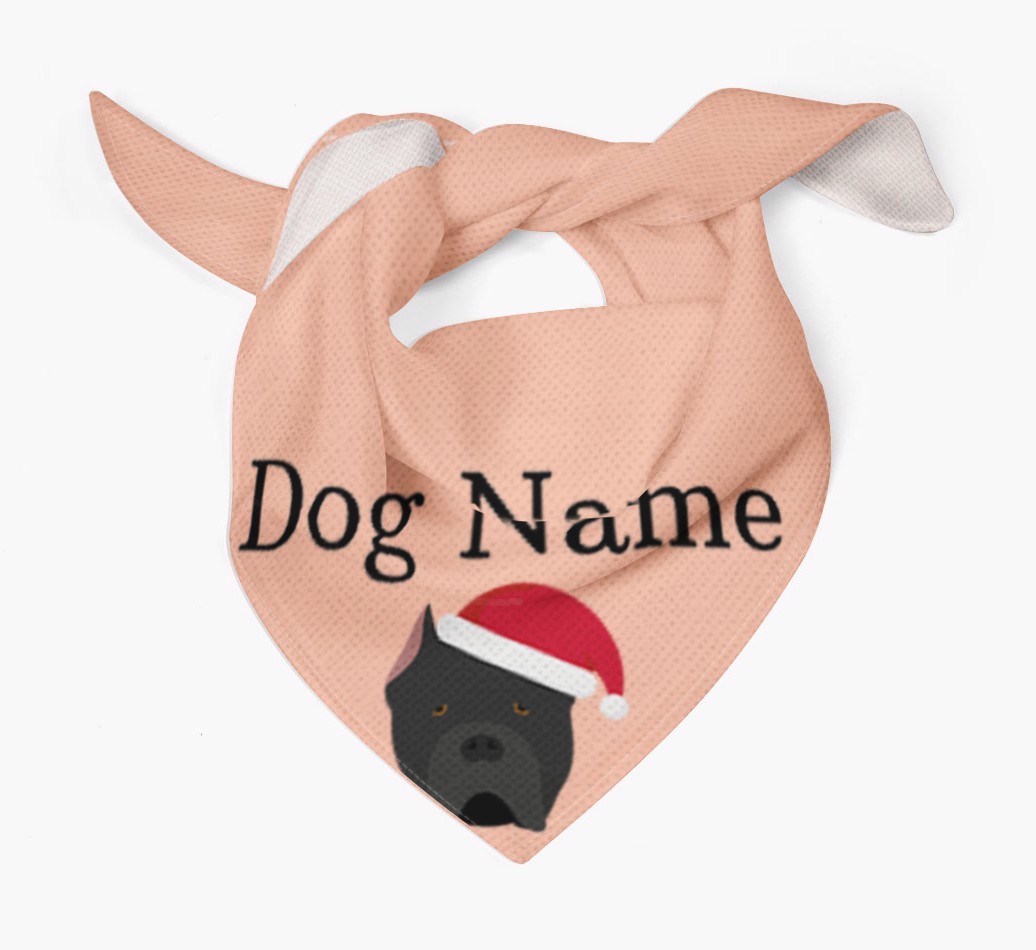 Peeking Christmas Icon: Personalized {breedFullName} Bandana