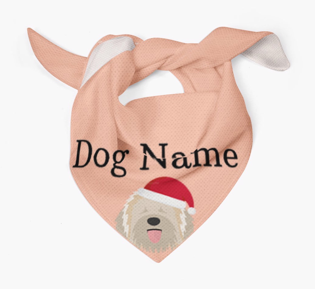 Peeking Christmas Icon: Personalised {breedFullName} Bandana