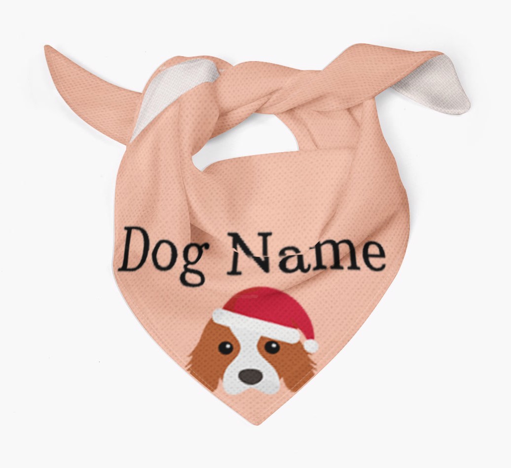 Peeking Christmas Icon: Personalized {breedFullName} Bandana