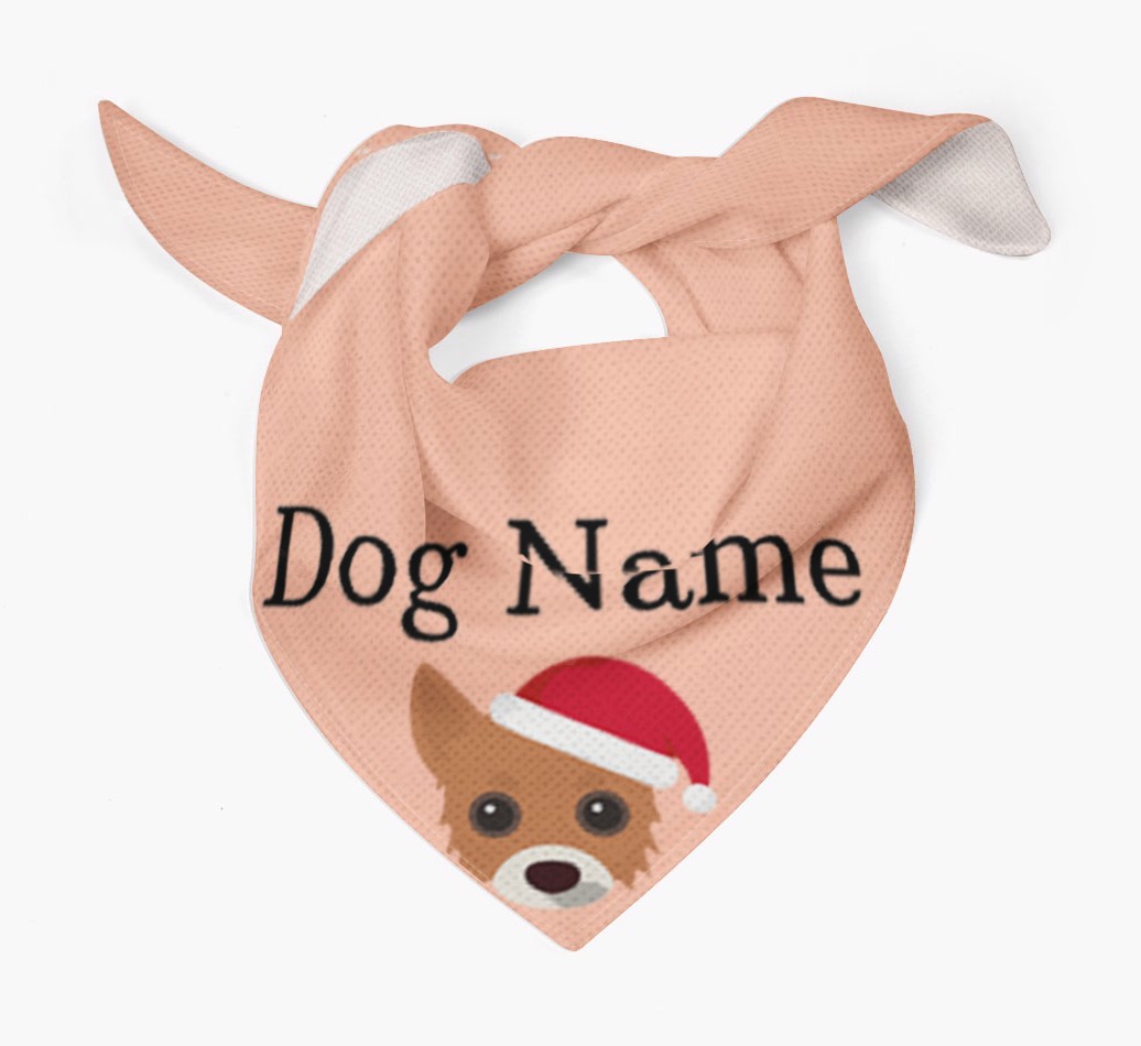 Peeking Christmas Icon: Personalised {breedFullName} Bandana