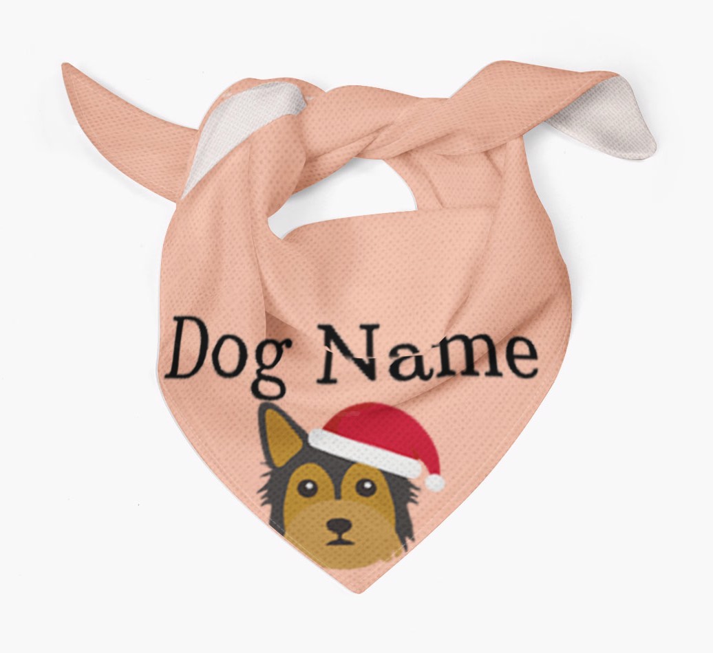 Peeking Christmas Icon: Personalized {breedFullName} Bandana