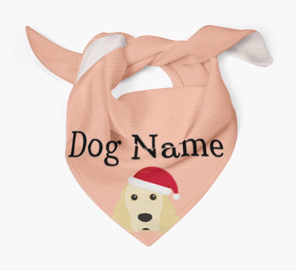 Peeking Christmas Icon: Personalised {breedFullName} Bandana