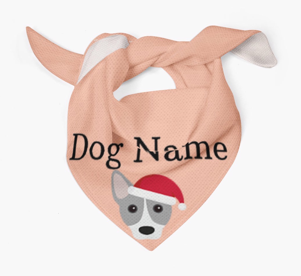 Peeking Christmas Icon: Personalized {breedFullName} Bandana