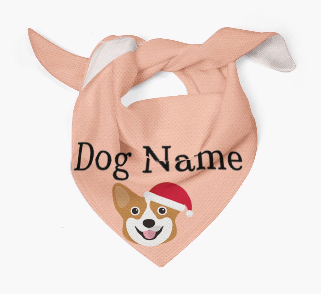 Peeking Christmas Icon: Personalized {breedFullName} Bandana