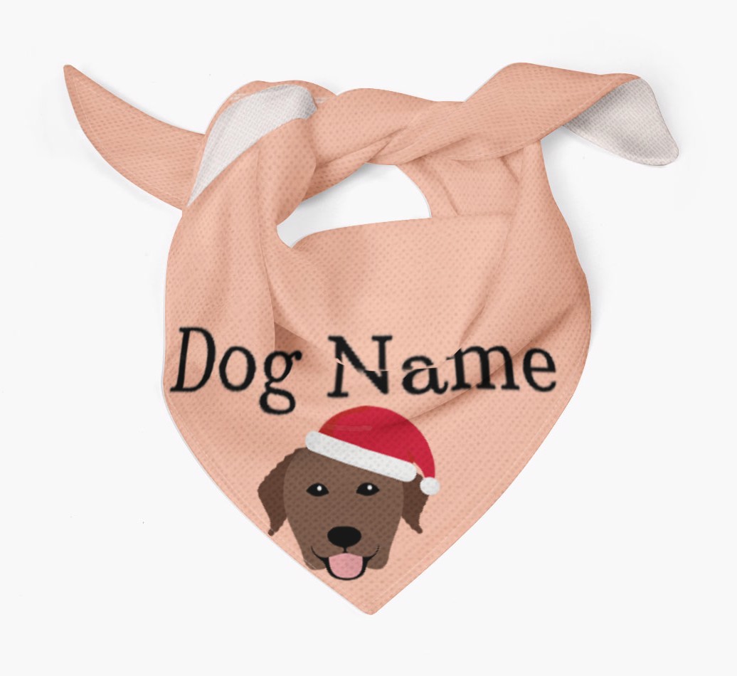 Peeking Christmas Icon: Personalized {breedFullName} Bandana