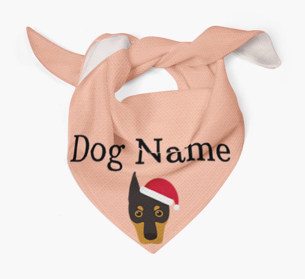 Peeking Christmas Icon: Personalised {breedFullName} Bandana