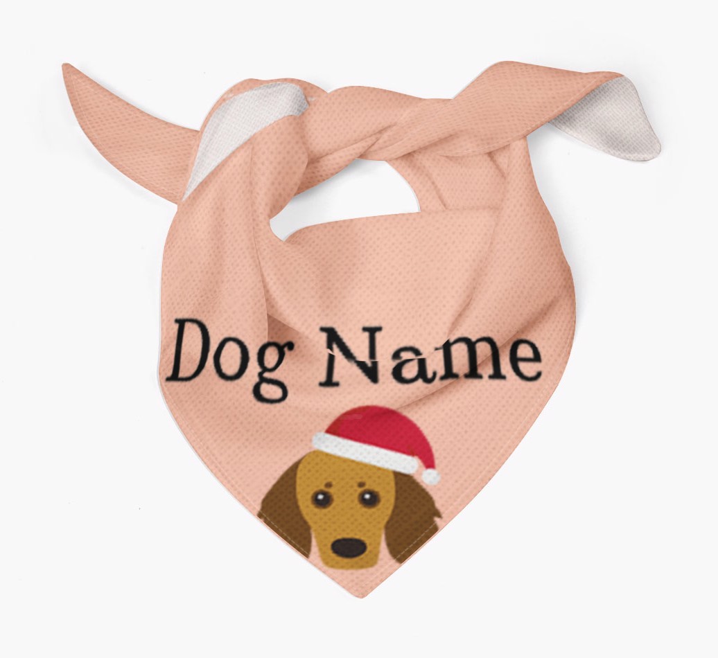 Peeking Christmas Icon: Personalised {breedFullName} Bandana