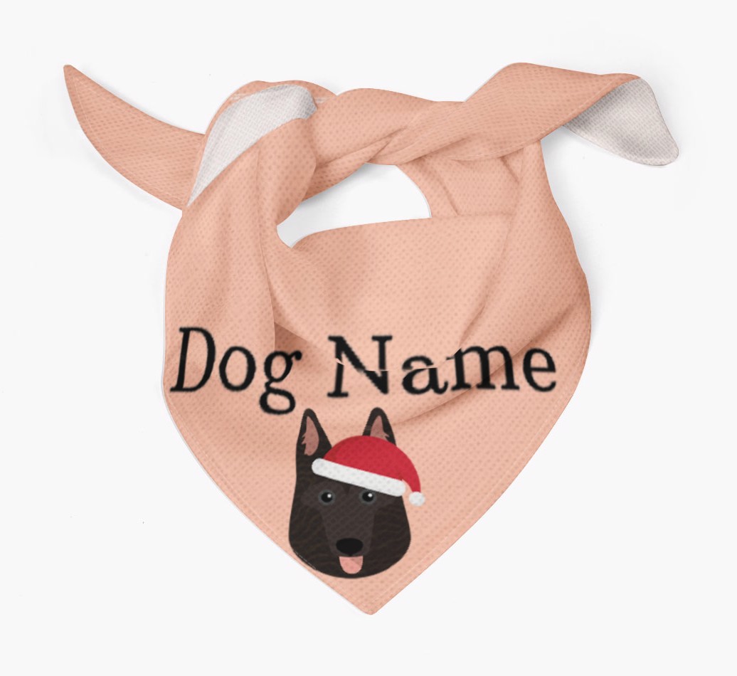 Peeking Christmas Icon: Personalized {breedFullName} Bandana