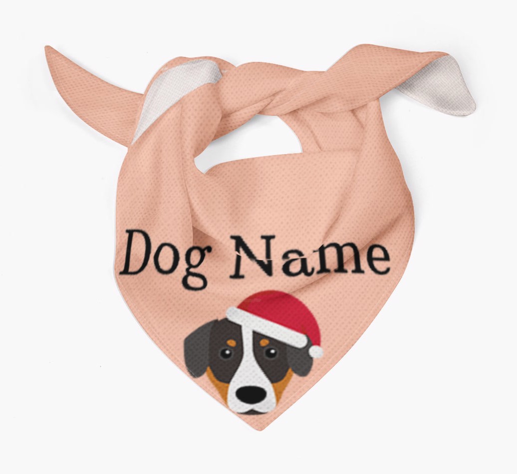 Peeking Christmas Icon: Personalized {breedFullName} Bandana