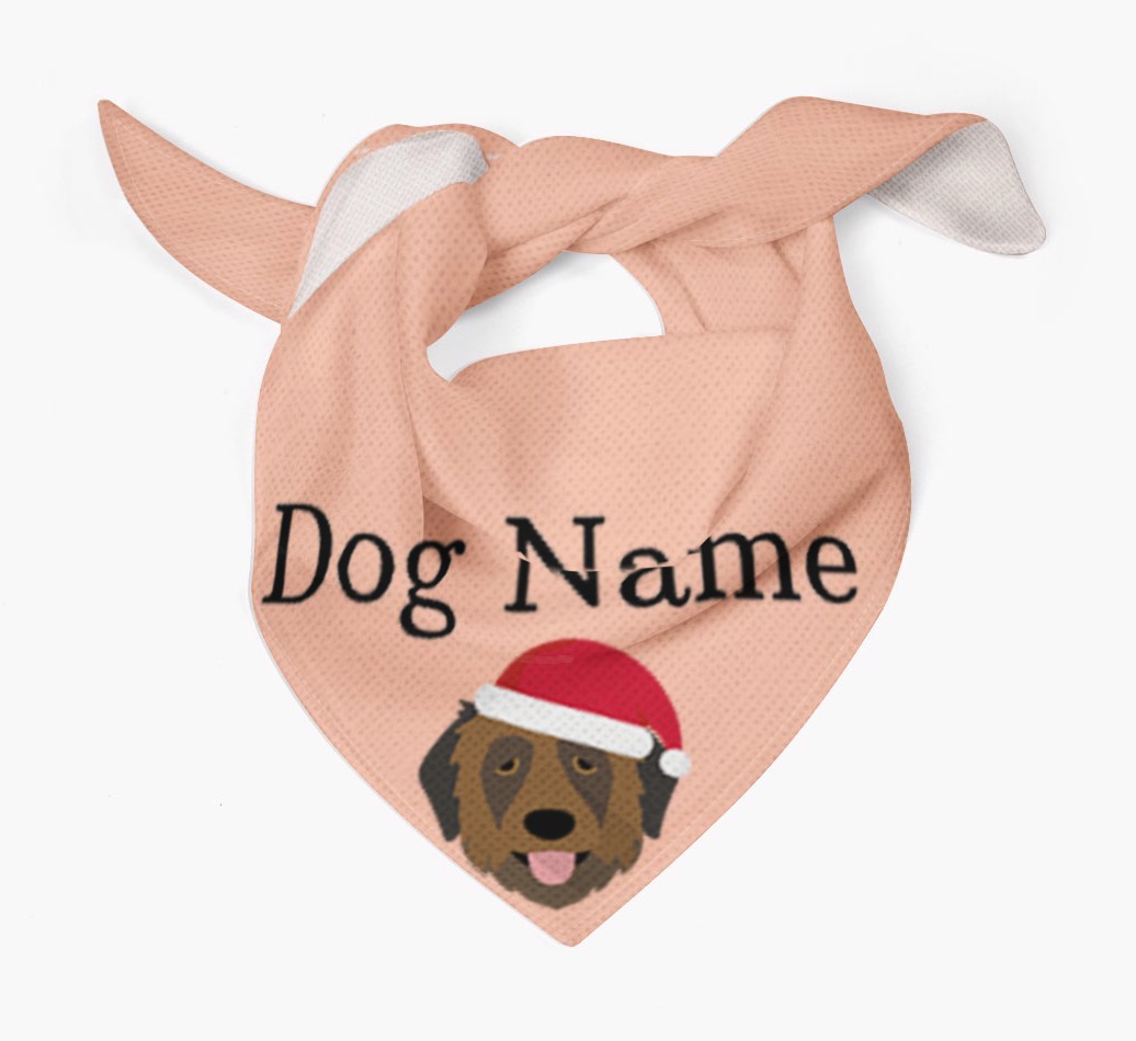Peeking Christmas Icon: Personalised {breedFullName} Bandana