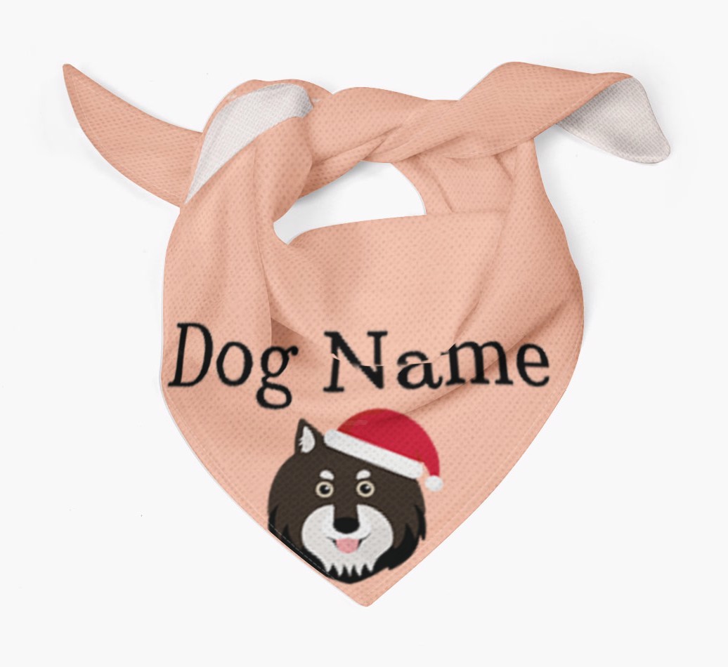 Peeking Christmas Icon: Personalized {breedFullName} Bandana