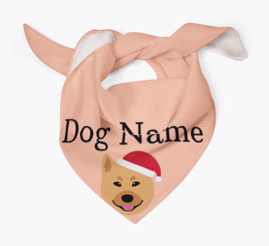 Peeking Christmas Icon: Personalized {breedFullName} Bandana