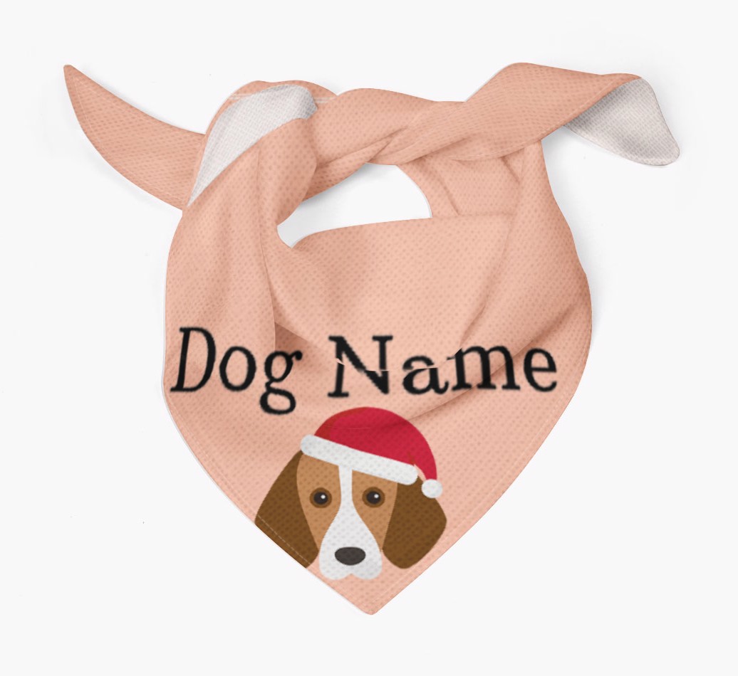 Peeking Christmas Icon: Personalized {breedFullName} Bandana