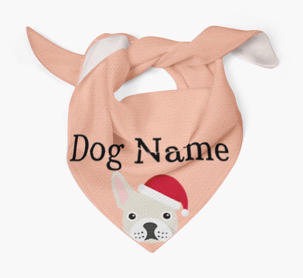 Peeking Christmas Icon: Personalized {breedFullName} Bandana