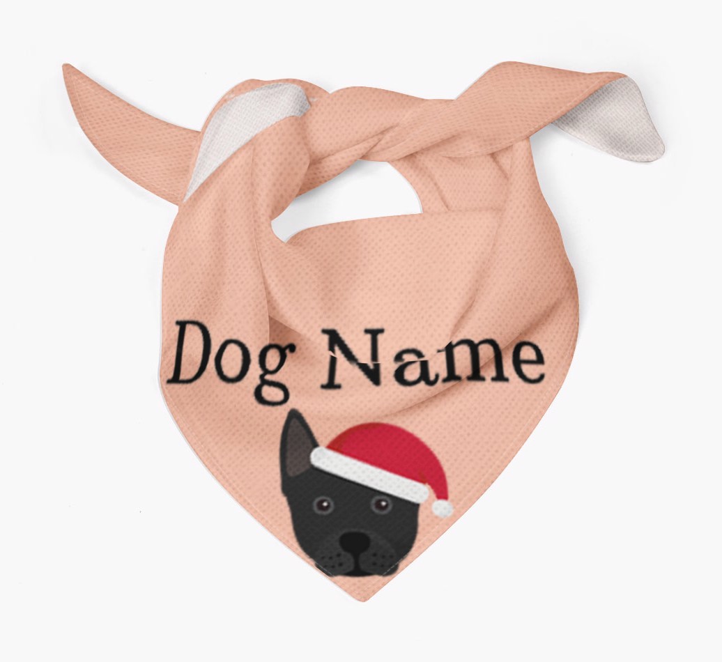 Peeking Christmas Icon: Personalized {breedFullName} Bandana
