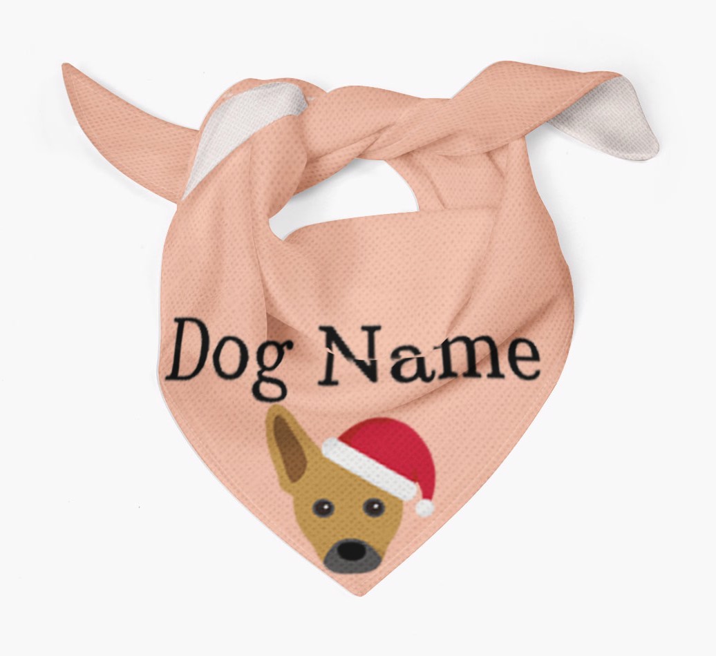 Peeking Christmas Icon: Personalized {breedFullName} Bandana