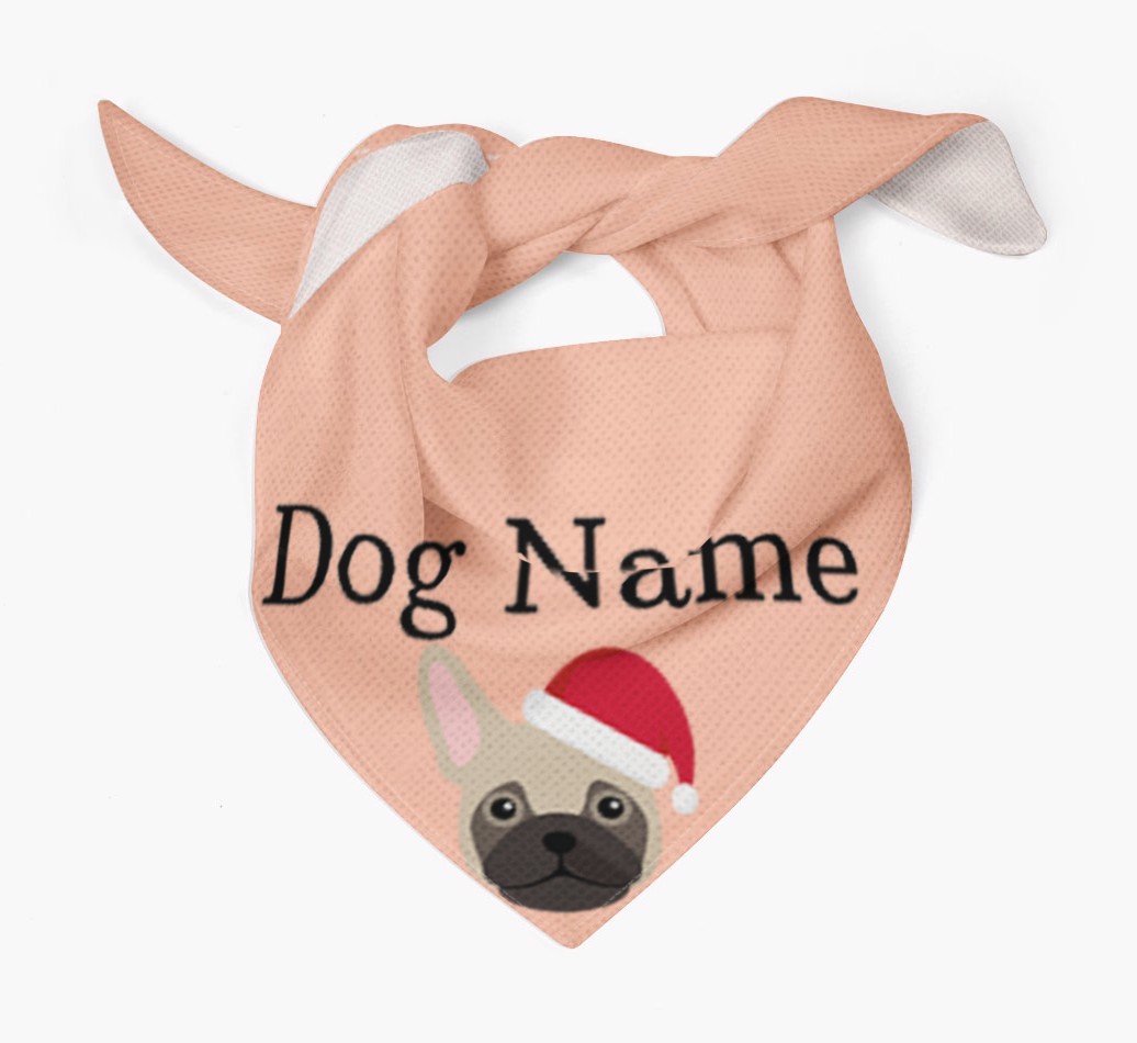 Peeking Christmas Icon: Personalised {breedFullName} Bandana